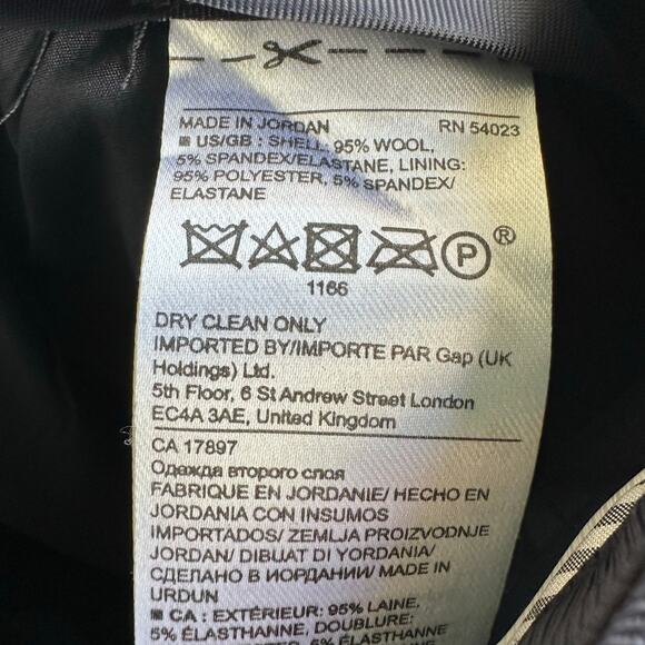 Banana Republic Logan Fit Wool Trousers Navy NWT - Picture 10 of 10